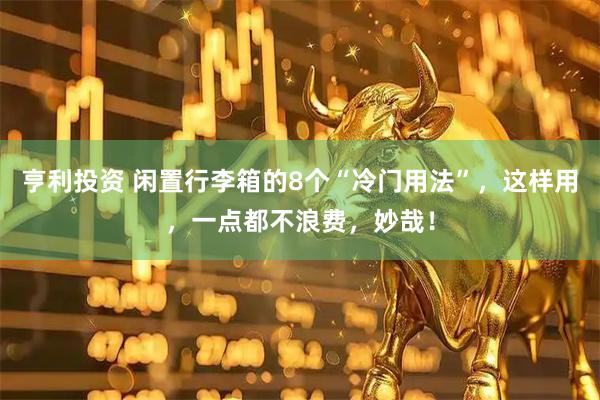 亨利投资 闲置行李箱的8个“冷门用法”,这样用,一点都不浪费,妙哉!